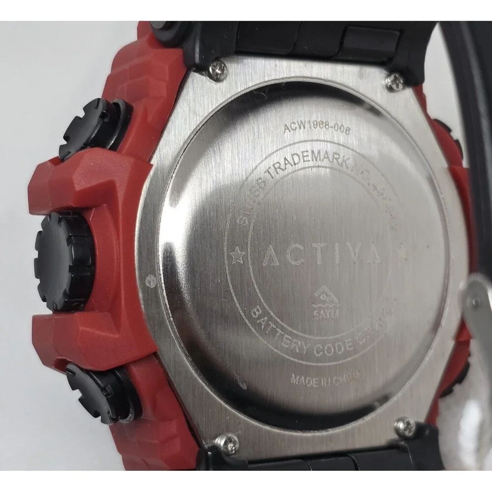 Activa Kadron X Invicta Digital Men's Watch 53mm Red Black ACW1968-006